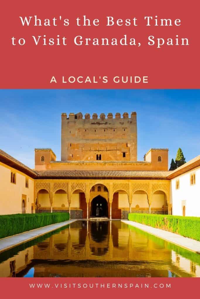 the courtyard of the alhambra palace in granada, spain