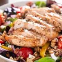 hot chicken salad recipe in a bowl