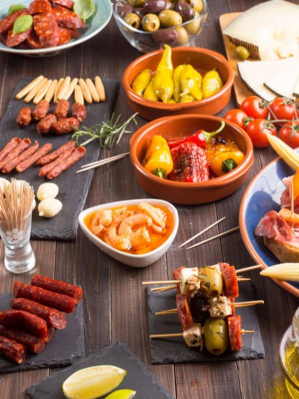 spanish pickled vegetables served as tapas in Spain