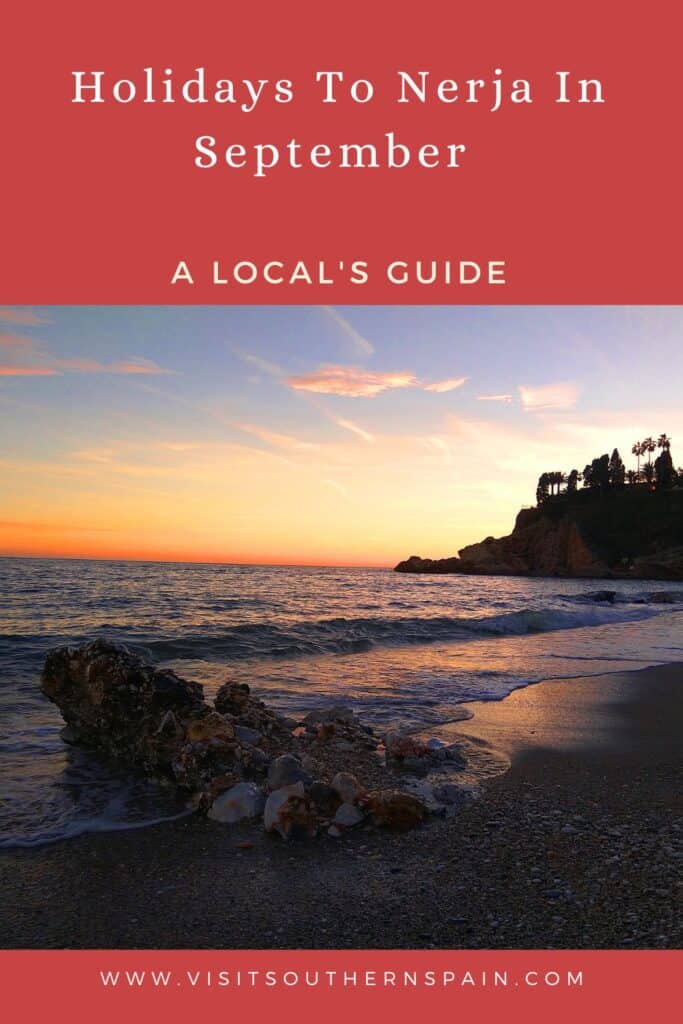 a pin with a beach in Nerja, Holidays To Nerja In September