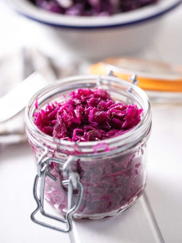 spanish pickled cabbage made with red cabbage