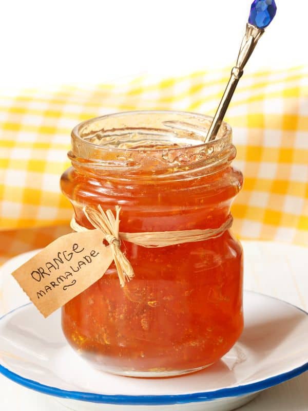 Seville orange marmalade in a jar