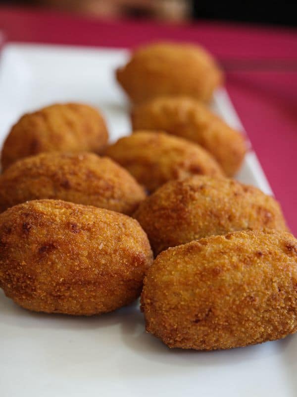 Banana Croquettes s on a white plate