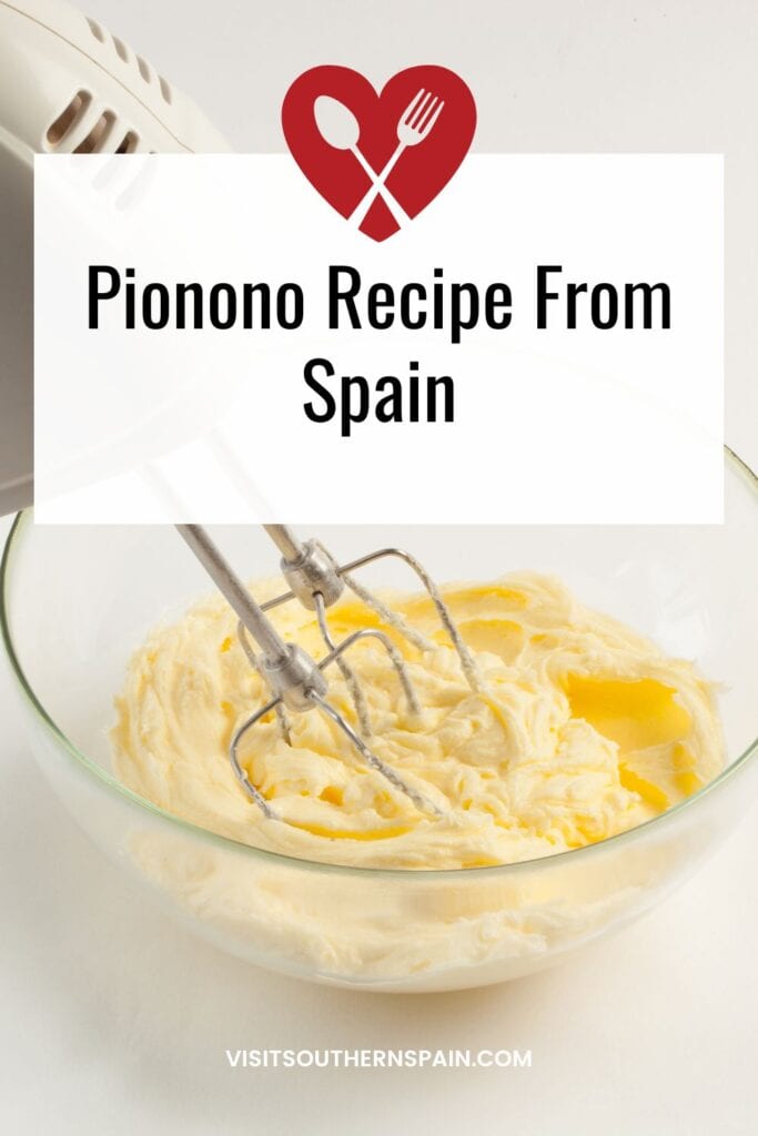 a pin with a bowl of custard for pionono