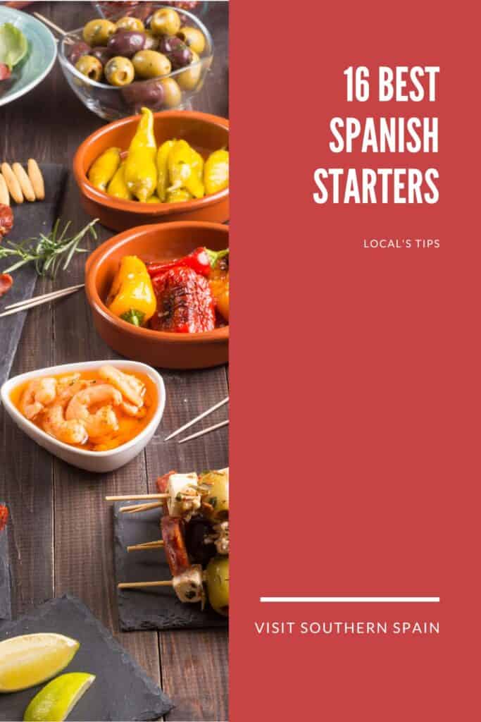 a pin with a variety of the best Spanish starters