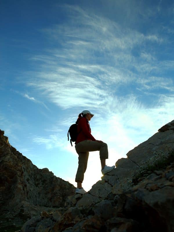 woman hiking and enjoying the weather in southern spain in january - Beautiful Weather In Southern Spain In January