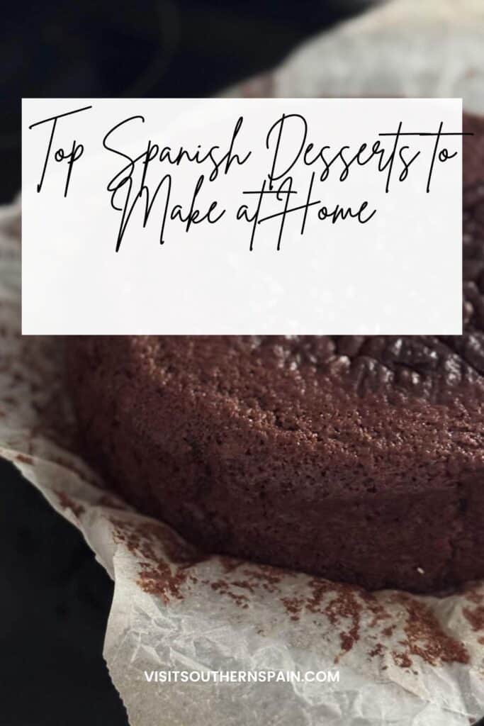 a pin with a chocolate cake, Spanish desserts to make at home