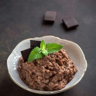 Arroz Con Leche de Chocolate in a bowl