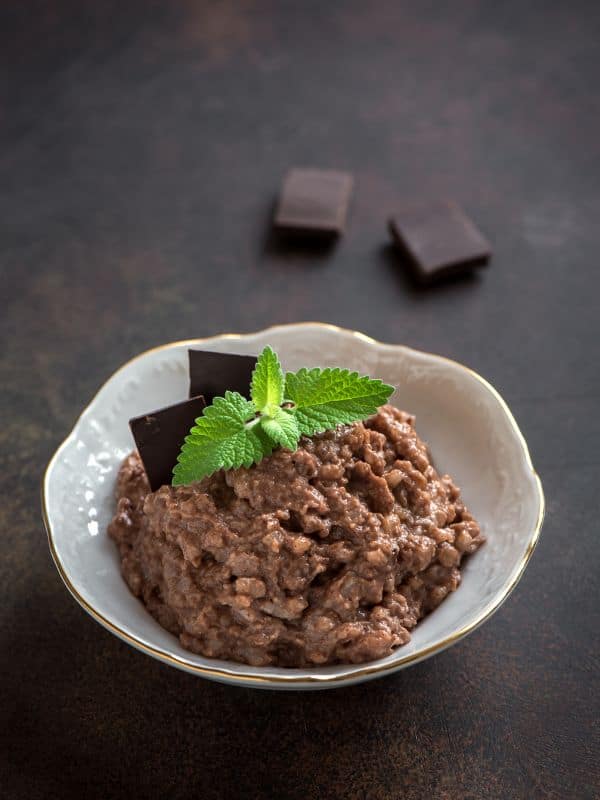 Arroz Con Leche de Chocolate in a bowl