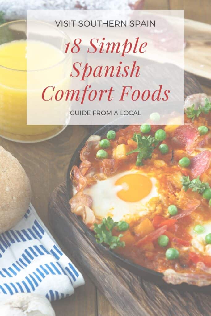 a pin with one of the Spanish Comfort Foods, huevos a la flamenca