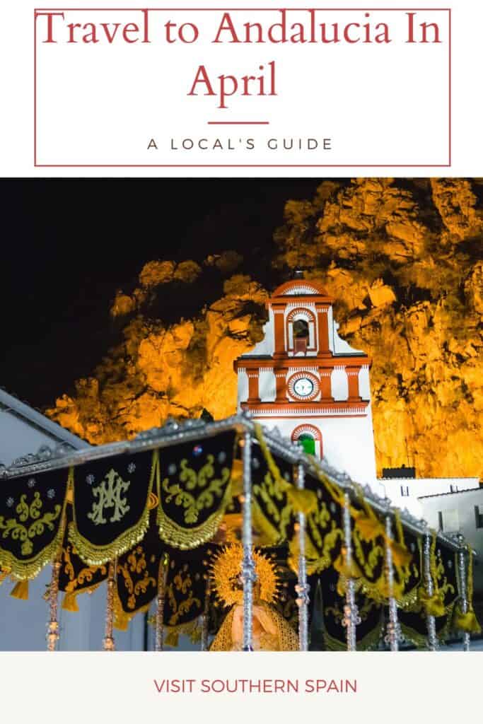 a pin with easter processions in andalucia in april