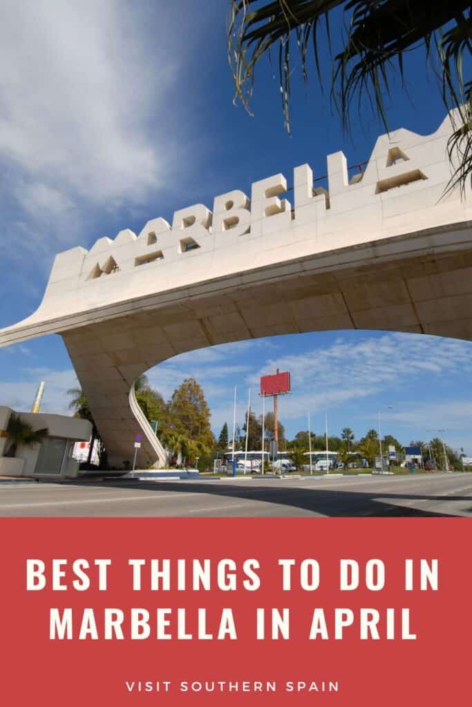 a pin with a road in Marbella, things to do in Marbella in April