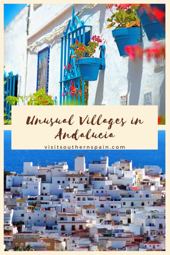 a pin with a collage related to Unusual Villages in Andalucia