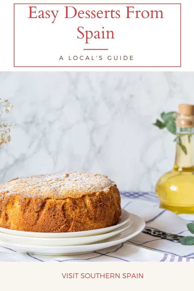 a pin with spanish sponge cake, Easy Desserts From Spain