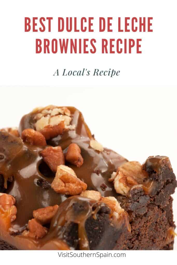 a pin with Dulce de Leche Brownies