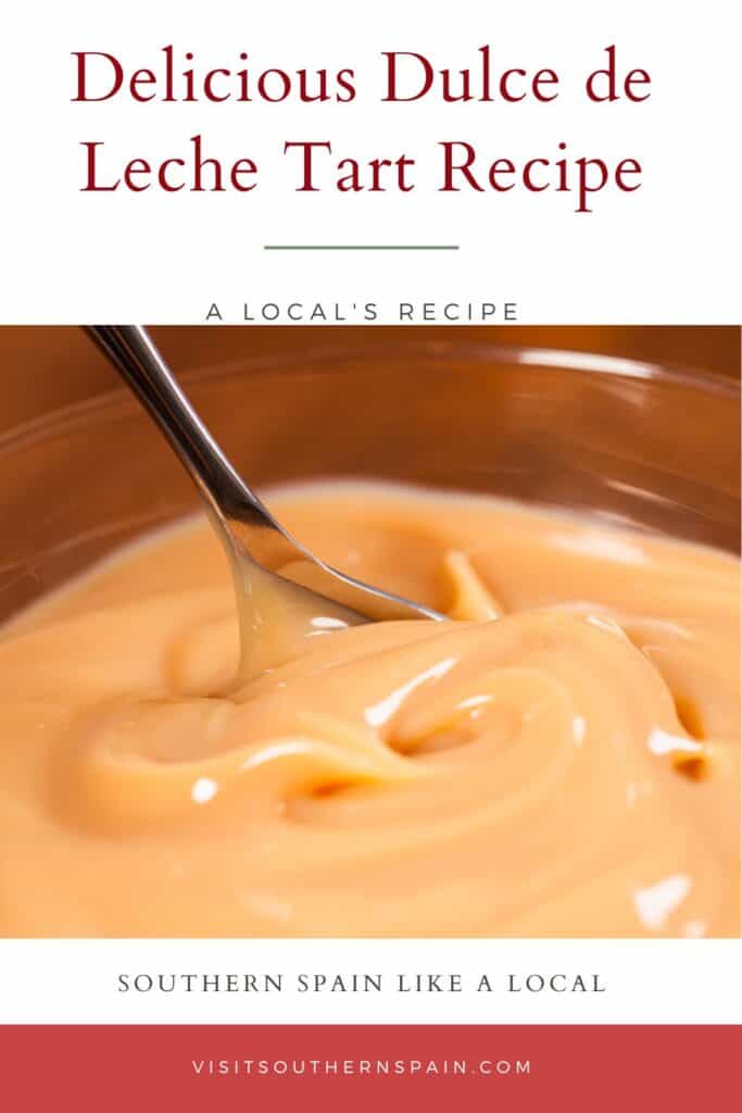 a pin with filling for Dulce de leche tart